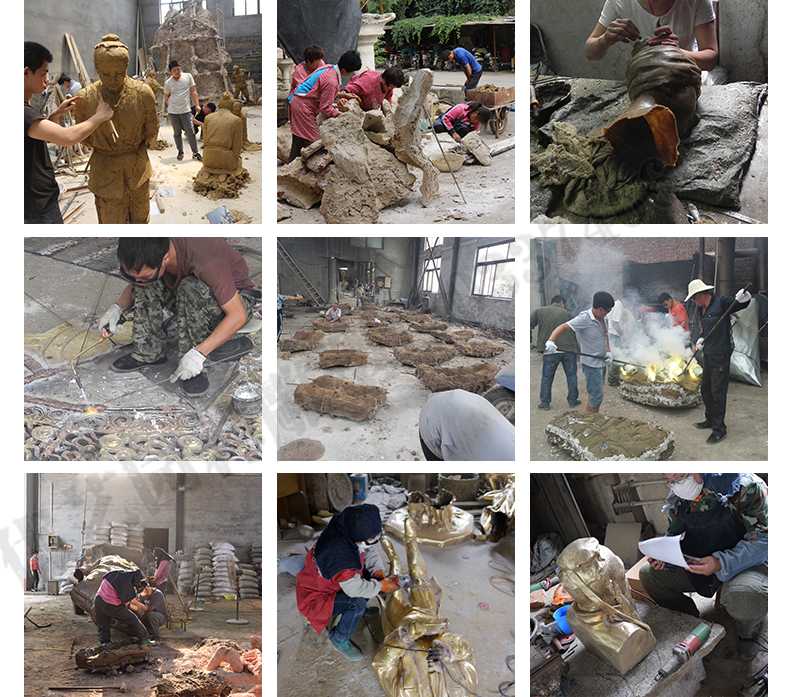 銅雕塑廠家，銅雕塑鑄造流程，銅雕塑定制
