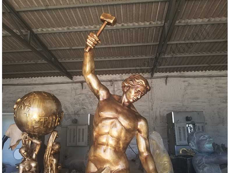 自我雕刻銅雕塑，銅自我雕刻雕塑，雕刻自我銅人物雕塑