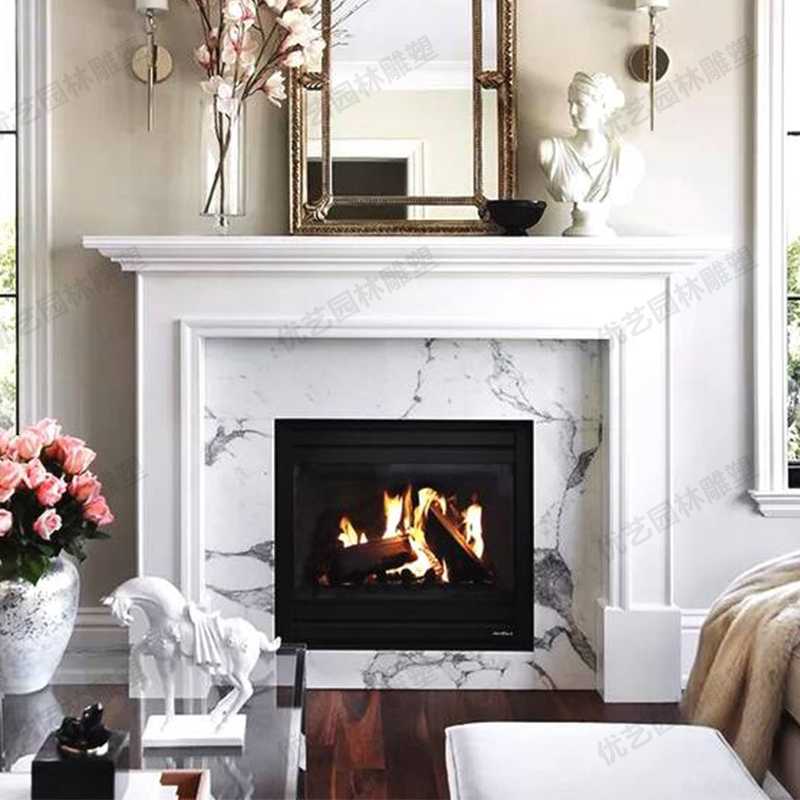 室內(nèi)壁爐架，大理石壁爐架