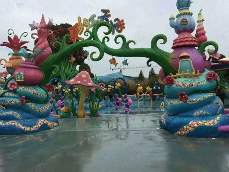 水泥雕塑，水泥卡通門頭